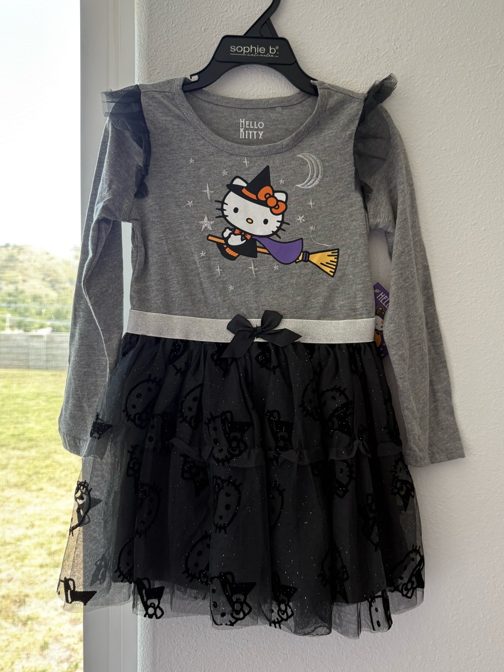 Hello Kitty Grey & Black Witch Tutu Dress